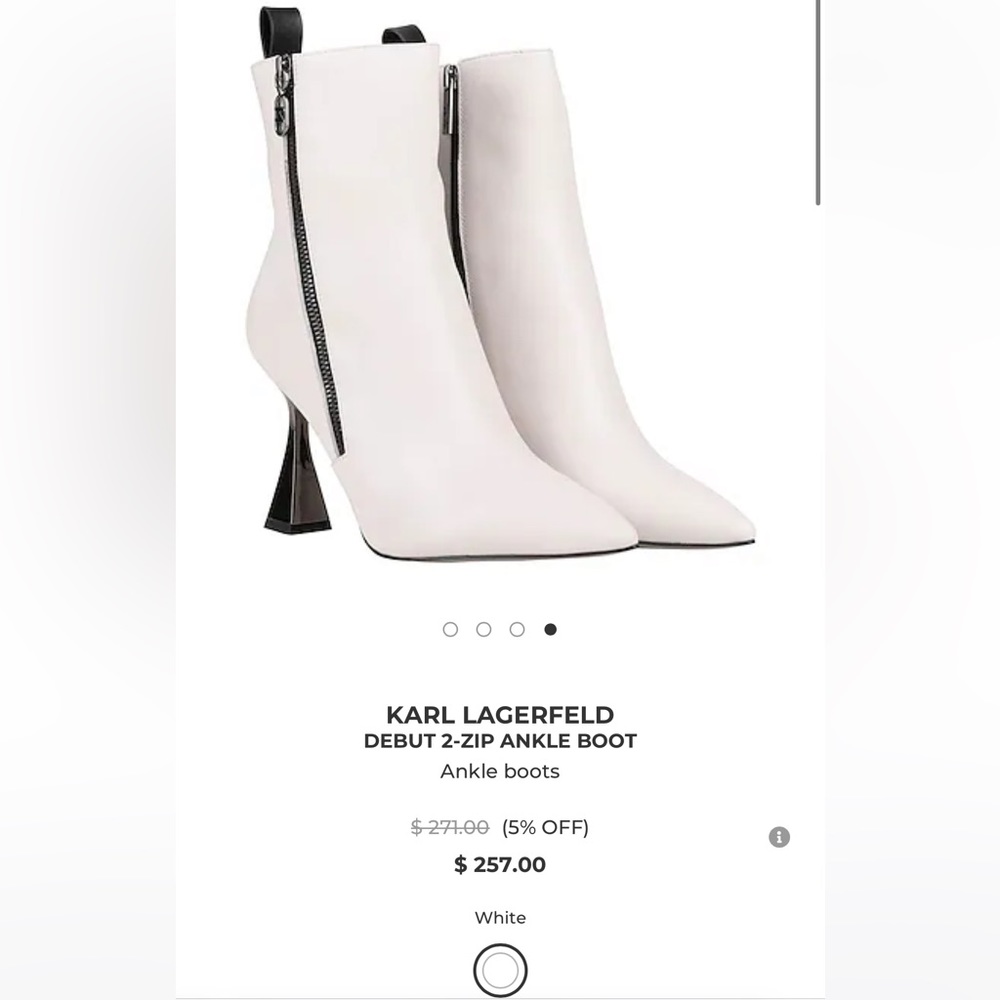 Karl Lagerfeld Debut 2 Zip Bootie